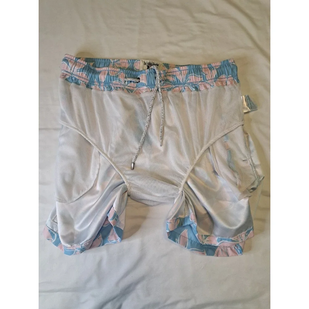 The Endless Summer Men's Swim Trunks‎ Blue Pink Floral Size M E30808